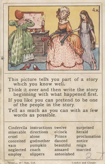 Image: Teaching card, Cinderella