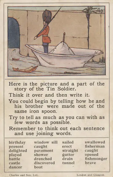 Teaching card, the Tin Soldier Image: Teaching card, the Tin Soldier