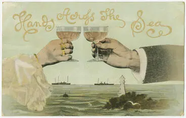 Image: Postcard, Hands Across the Sea