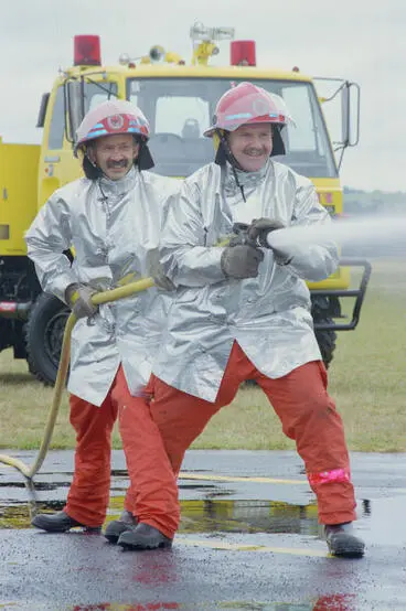 Image: Firefighters Andy Herbert and Dave Harris