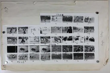 Geoffrey C Wood Nelson Evening Mail proof sheet: Rugby Image: Geoffrey C Wood Nelson Evening Mail proof sheet: Rugby