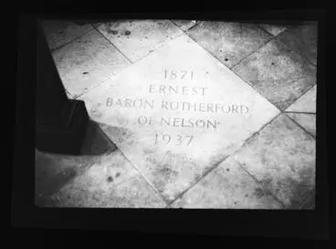 Lord Rutherford grave, Westminster Abbey Image: Lord Rutherford grave, Westminster Abbey