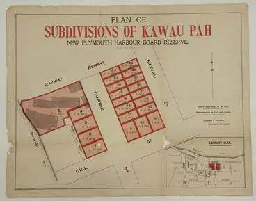 Image: Plan of Subdivisions of Kawau Pah [poster]