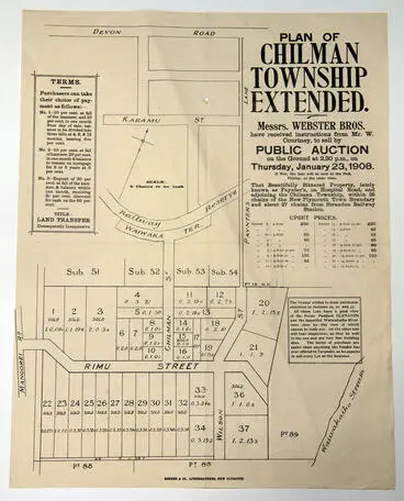 Image: Plan of Chilman Township Extended [poster]