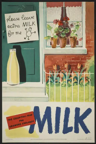 Image: Milk, The Essential Food for Growing Children [poster]