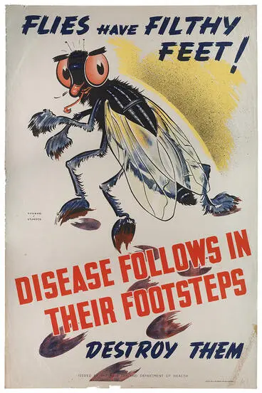 Image: Flies Have Filthy Feet! [poster]