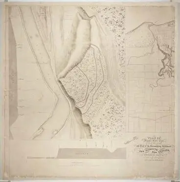 Image: Plan of Manu-kori Pah and part of surrounding settlement, New Plymouth, New Zealand