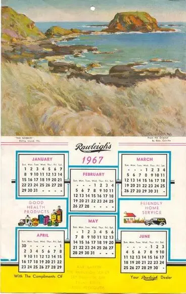 Image: Calendar. Rawleigh's 1967