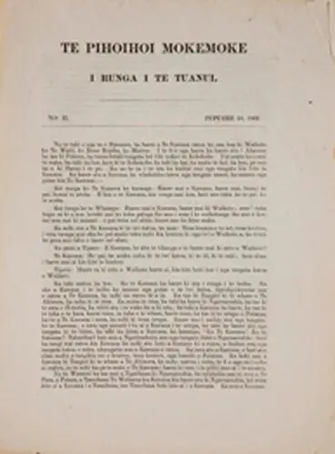 Image: Newspaper – Te Pihoihoi Mokemoke i runga i te Tuanui, No 2, Pupuere 10, 1863
