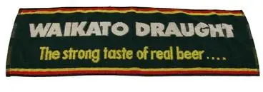 Bar towel – 'Waikato Draught, the strong taste of real beer...' Image: Bar towel – 'Waikato Draught, the strong taste of real beer...'