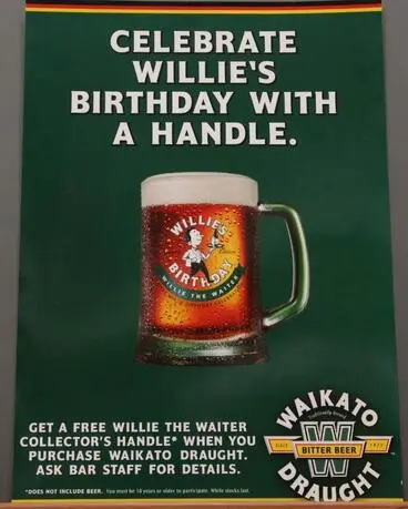 Poster – 'Celebrate Willie's Birthday With A Handle' Image: Poster – 'Celebrate Willie's Birthday With A Handle'