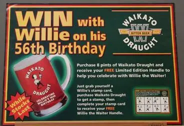 Image: Poster – 'Win with Willie on his 56th Birthday'