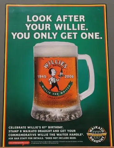 Poster – 'Look After Your Willie. You Only Get One' Image: Poster – 'Look After Your Willie. You Only Get One'