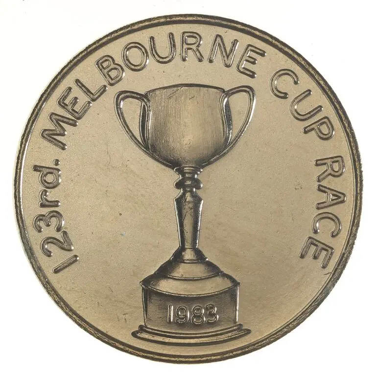 Image: Medal - 123rd Melbourne Cup, M.R. Roberts Ltd, New South Wales, Australia, 1983