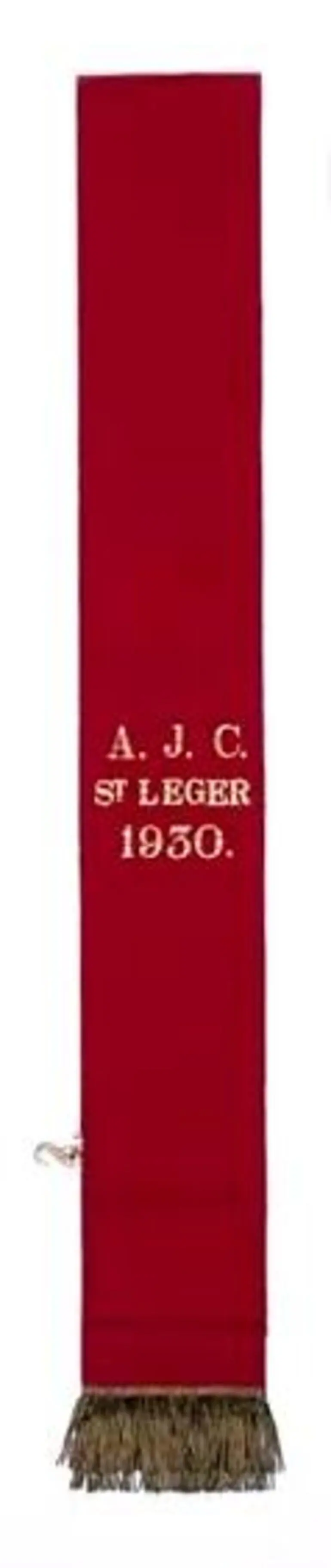 Image: Presentation Sash - AJC St. Leger, Phar Lap, Red, 1930