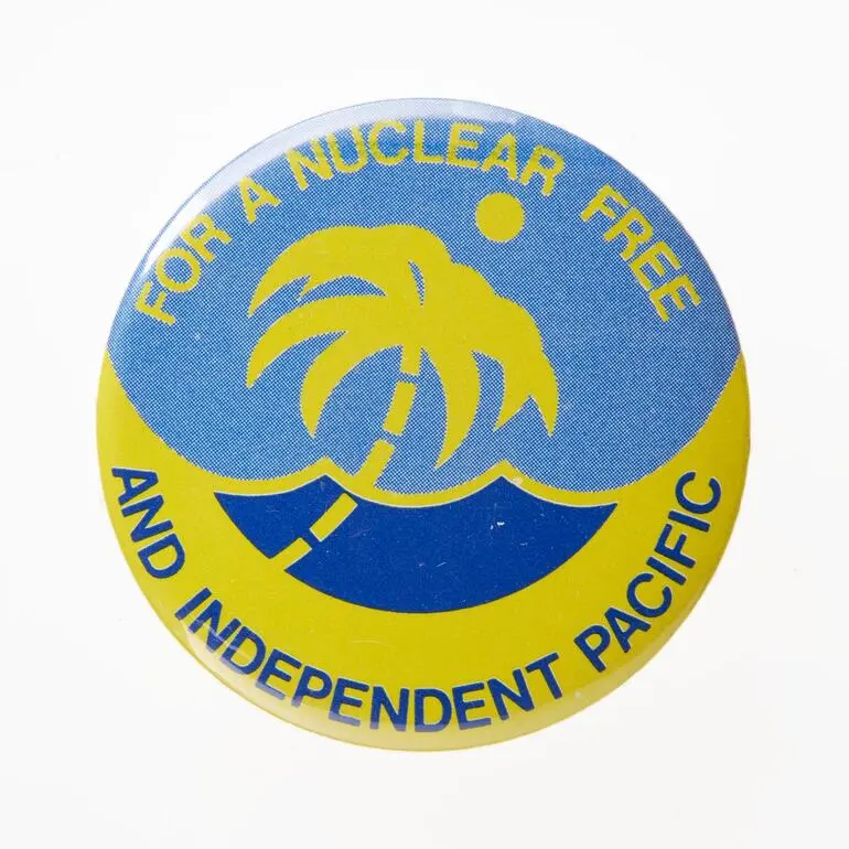 Image: Badge - For A Nuclear Free & Independent Pacific, circa 1970-1990