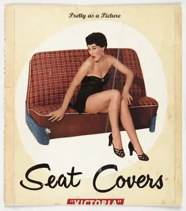 Image: Advertising Packaging - "Victoria" Seat Covers, Bernice Kopple, 1950s