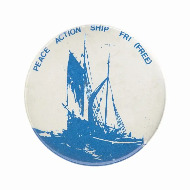 Image: Badge - Peace Action Ship Fri, circa 1973-1977