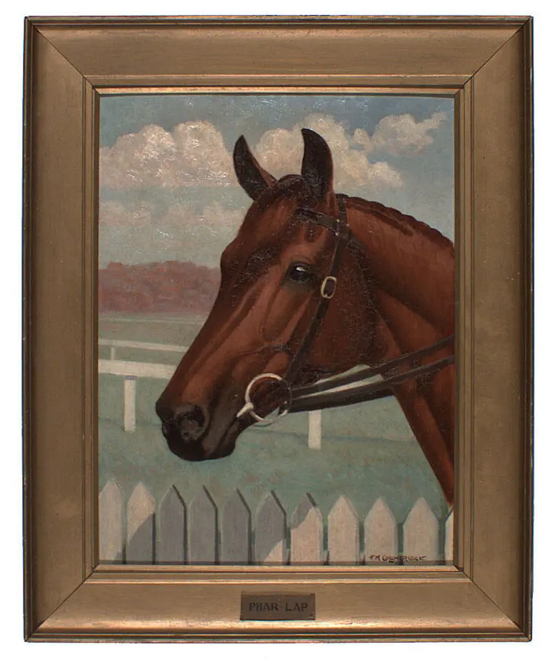 Image: Painting - Fisher M.Collingridge, Phar Lap, Oil, 1930s