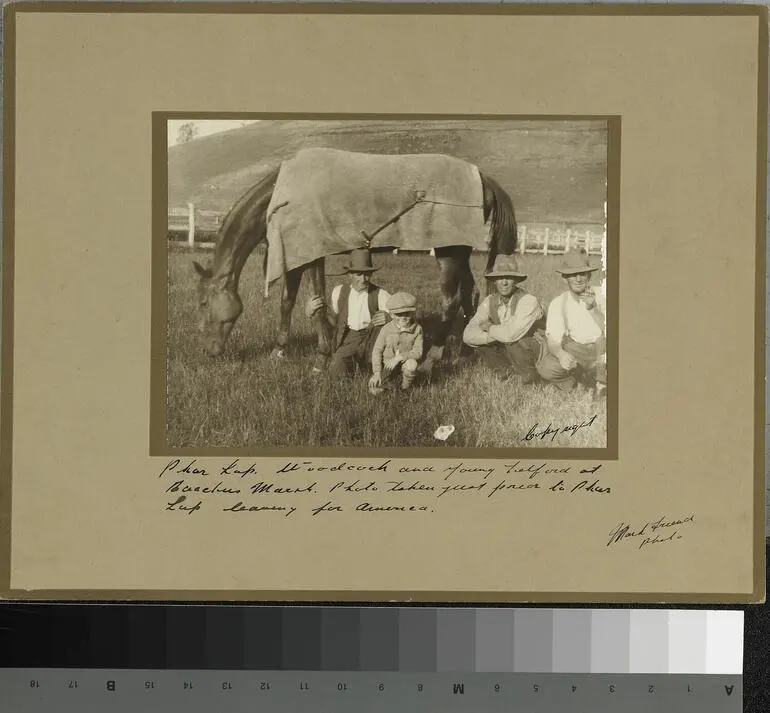 Image: Photograph - Phar Lap, Tommy Woodcock & Gerald Telford, 1931