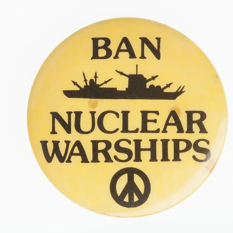 Image: Badge - Ban Nuclear Warships, circa 1970-1987