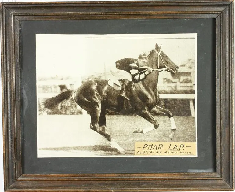 Image: Photograph - Jimmy Pike & Phar Lap Racing, Framed, 1930s