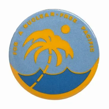 Badge - For A Nuclear Free Pacific, Australia, 1972-1987 Image: Badge - For A Nuclear Free Pacific, Australia, 1972-1987