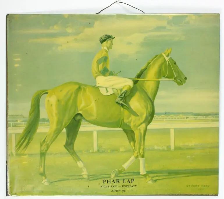 Image: Picture - Stuart Reid, Phar Lap with Jim Pike, Mounted, 1931