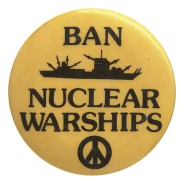 Image: Badge - Ban Nuclear Warships, circa 1966-1971