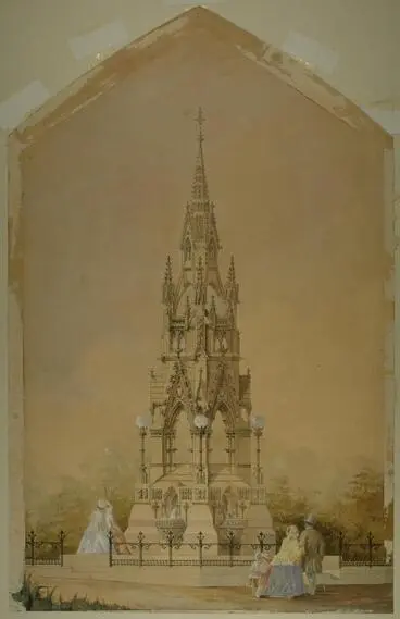 Image: Painting; Cargill's Monument, 1864