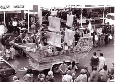Image: Pirate Ship Float in Foxton Spring Flin Parade, 1980's-90's