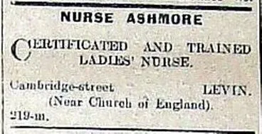 Image: 1916 Nurse Ashmore Levin