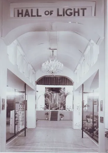 Image: View through Hall of Light to stage, Electricity Exhibition 1972