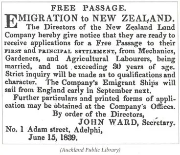 Image: Emigration Free Passage Notice
