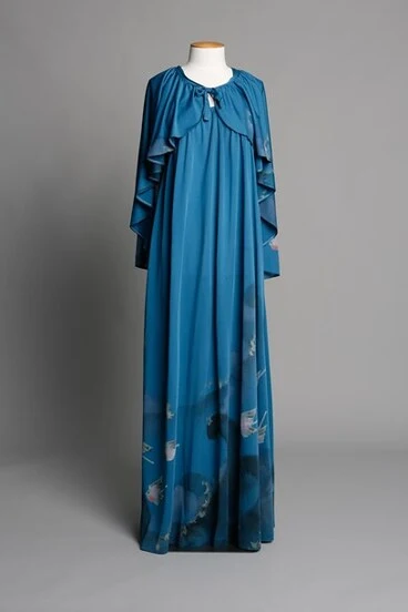Image: Custom made cape full-length wedding dress