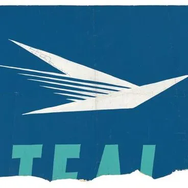 Image: 'TEAL' airline sign fragment