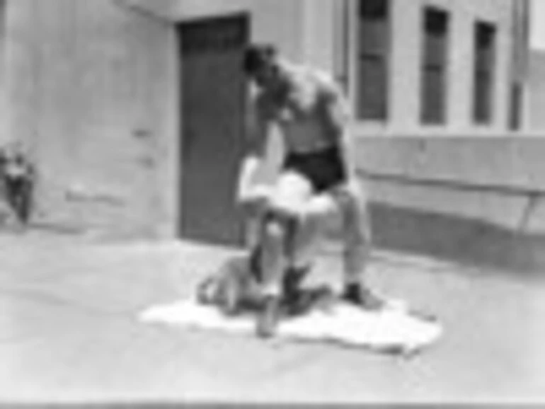 Image: Wrestlers, Lofty Blomfield (taken for Leichhardt Stadium)