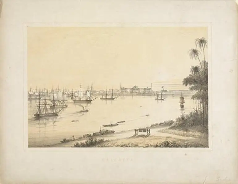 Image: View of the Hooghly River, Calcutta, circa 1850's