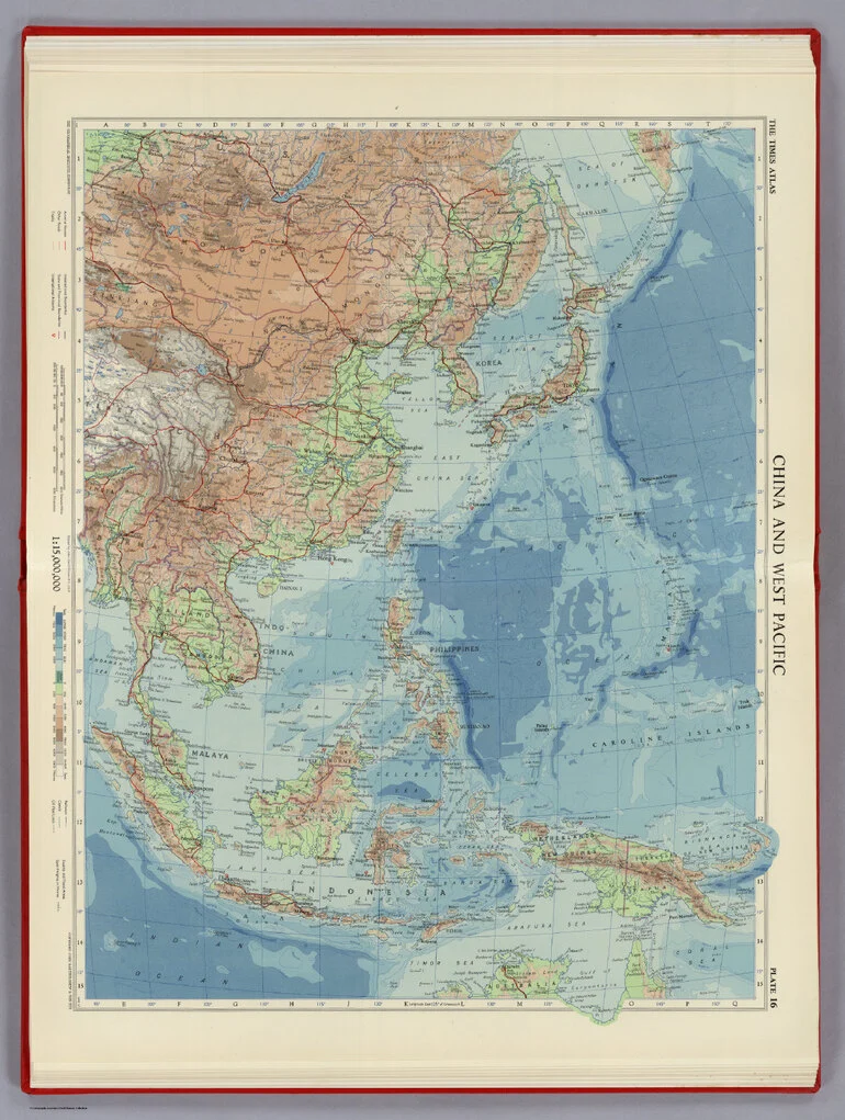 Image: China and West Pacific. Edited by John Bartholomew, M.C., LL.D. The Geographical Institute Edinburgh. Copyright, John Bartholomew & Son, LTD.