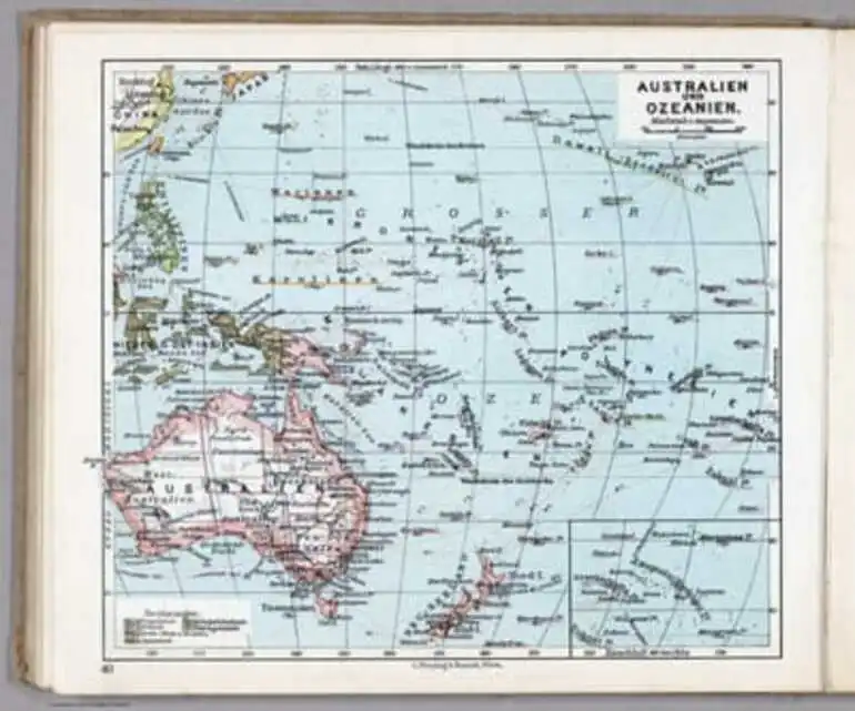Image: Australien und Ozeanien. G. Freytag & Berndt A.G., Wien. (to accompany) Prof. Hickmann's Geographisch-statistischer universal-atlas, 1927.