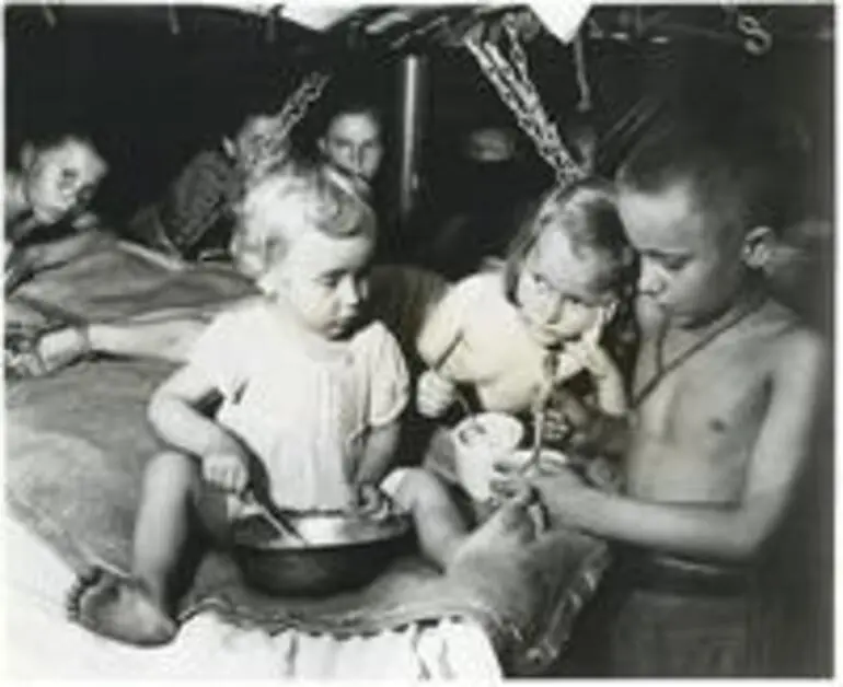 Image: A Group of Polish Orphans on Board a Warship en route to New Zealand from India