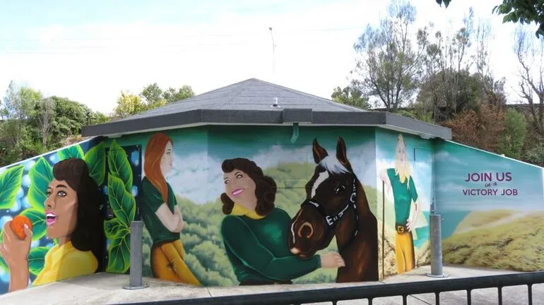 Image: Memorial Park toilets' mural