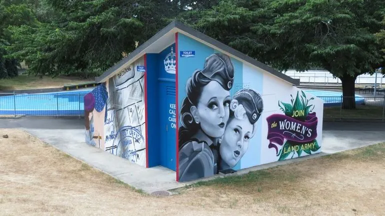 Image: Memorial Park toilets' mural