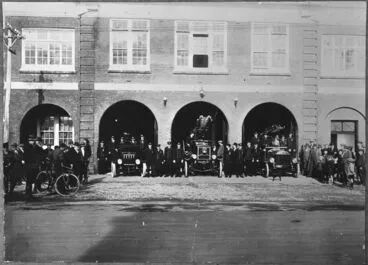 Image: Firemen and engines, Cuba Street