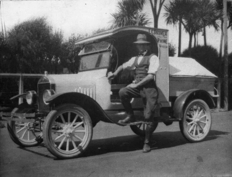 Image: L C Driver and Milk Truck