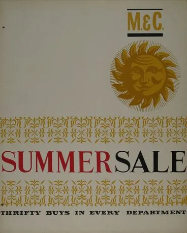 Image: Milne and Choyce advertising poster for a Summer Sale
