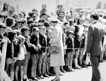 Image: Queen Elizabeth II with Scouts