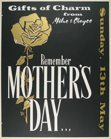 Image: Milne and Choyce advertising poster for Mother’s Day