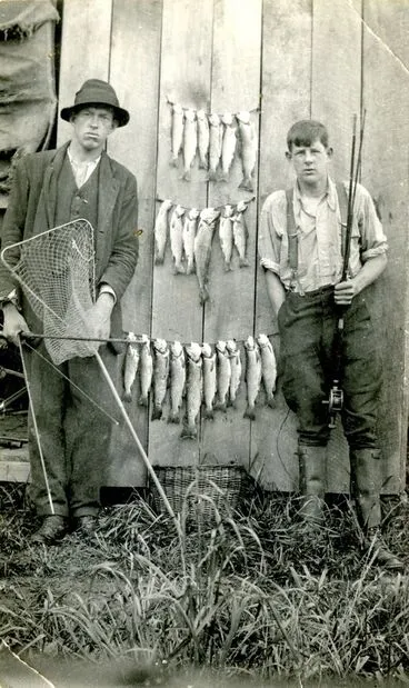Image: Thomas and Leslie Davis with catch of fish