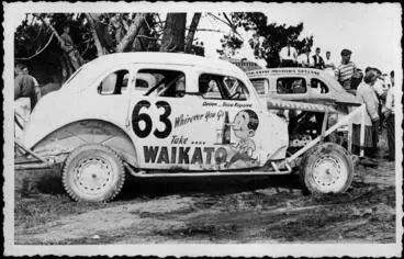 A Waikato Breweries stock car Image: A Waikato Breweries stock car